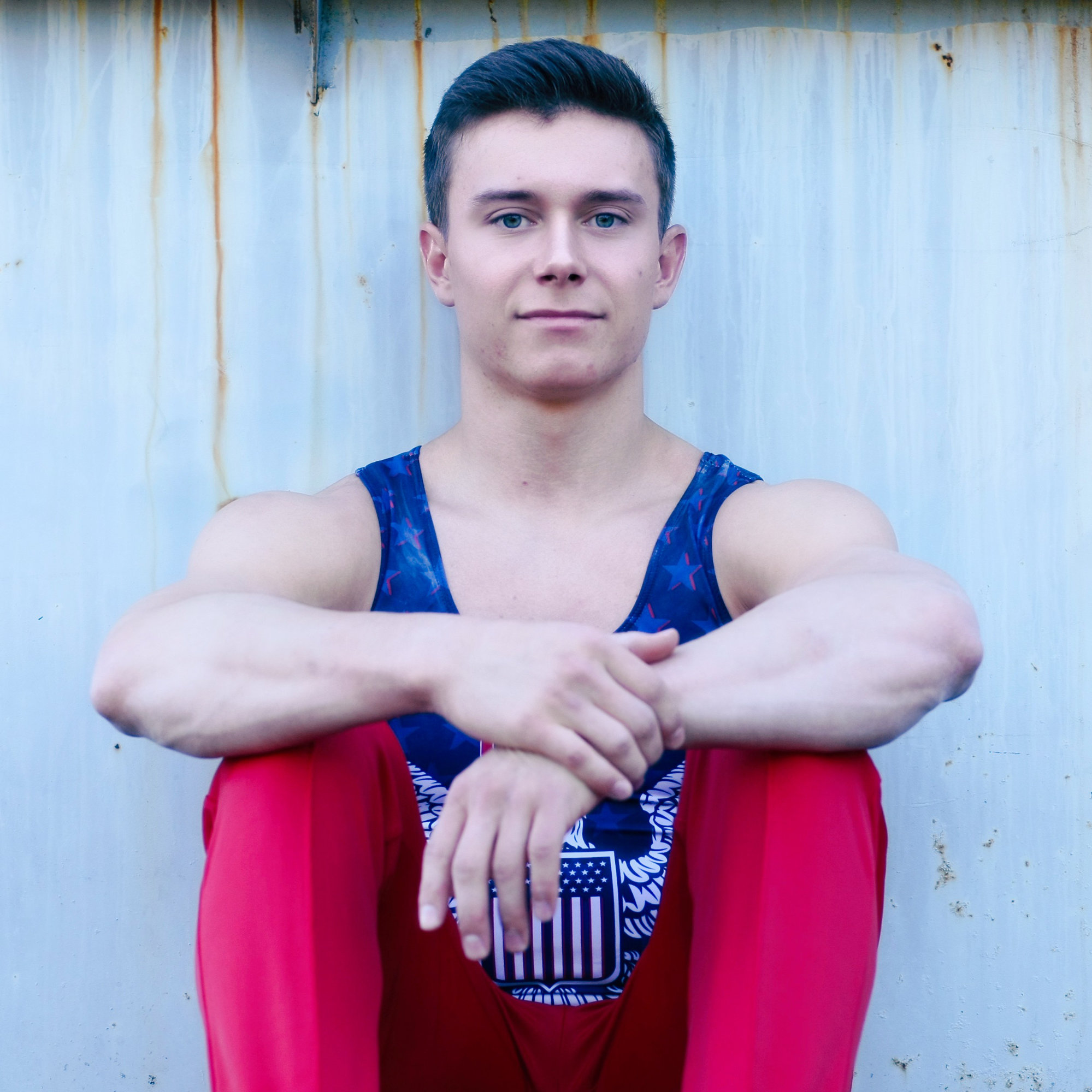 Brody Malone in a Team USA gymnastics uniform